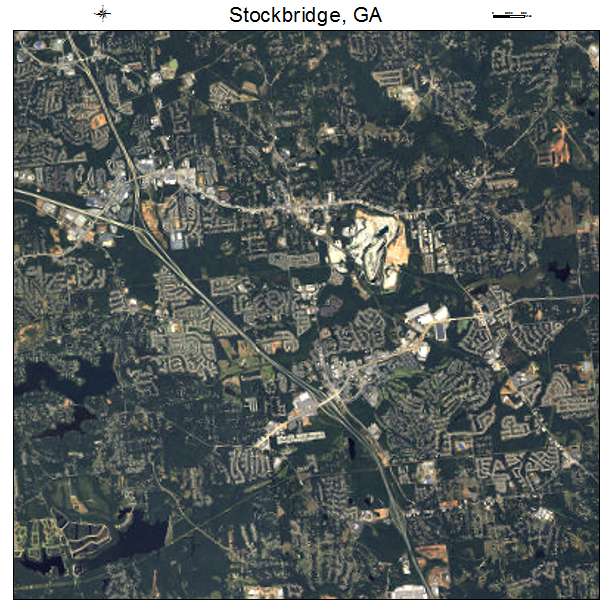 Stockbridge, GA air photo map