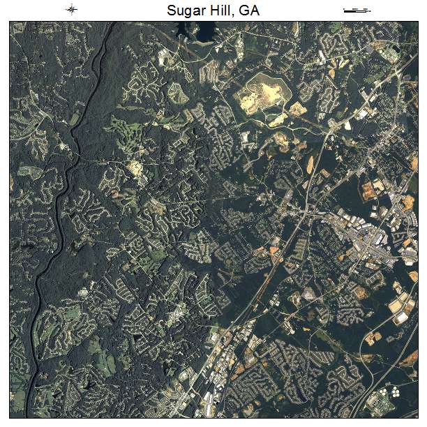 Sugar Hill, GA air photo map