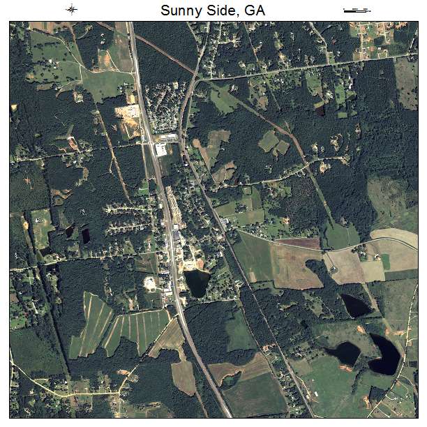 Sunny Side, GA air photo map