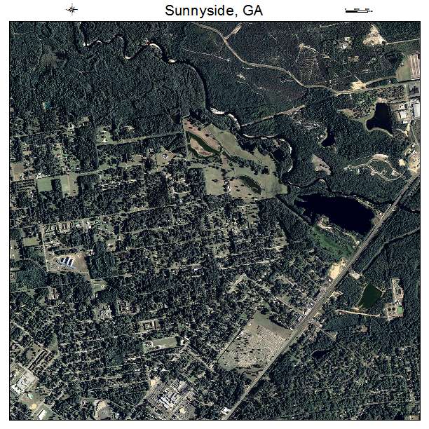 Sunnyside, GA air photo map