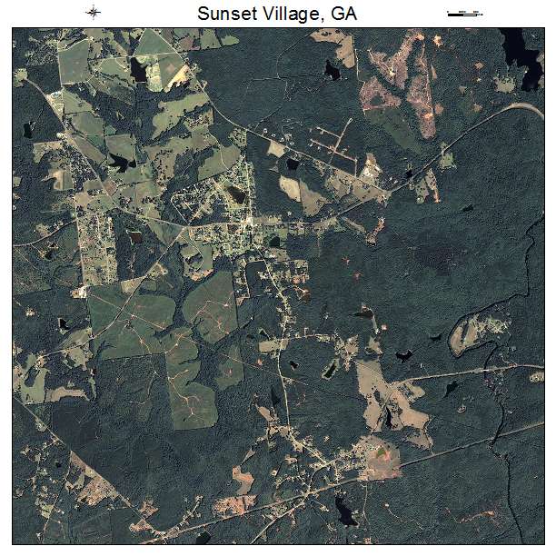 Sunset Village, GA air photo map
