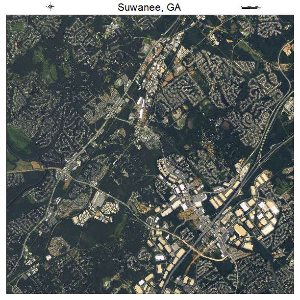 Suwanee, GA air photo map