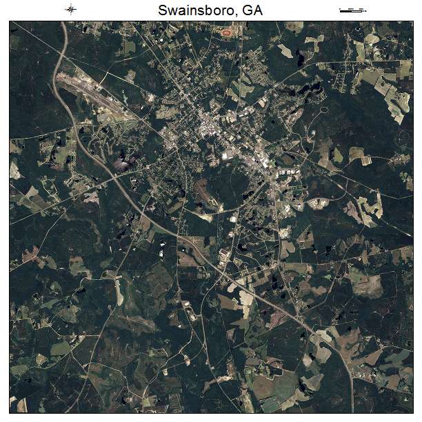 Swainsboro, GA air photo map
