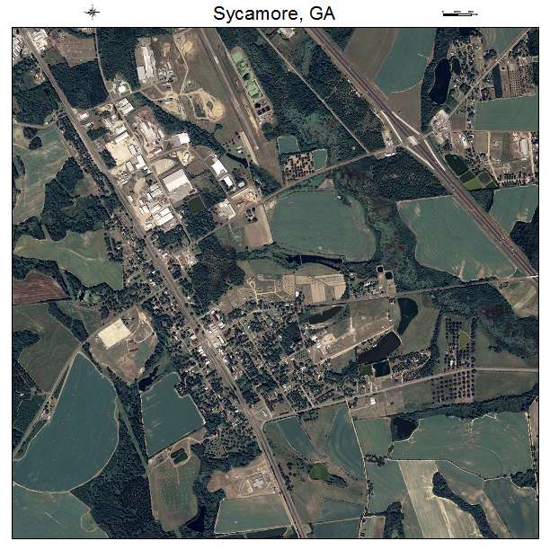 Sycamore, GA air photo map