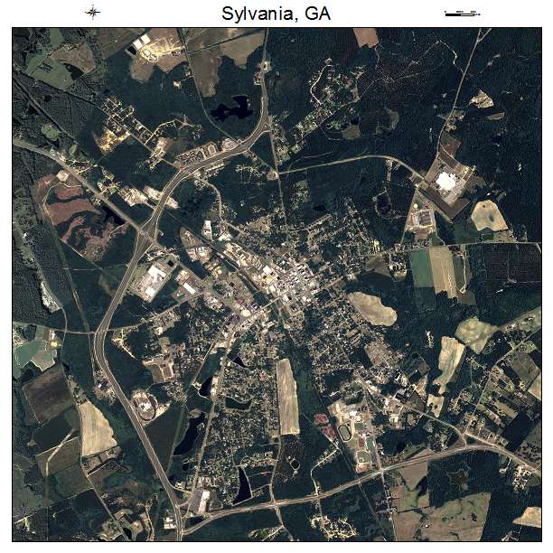 Sylvania, GA air photo map