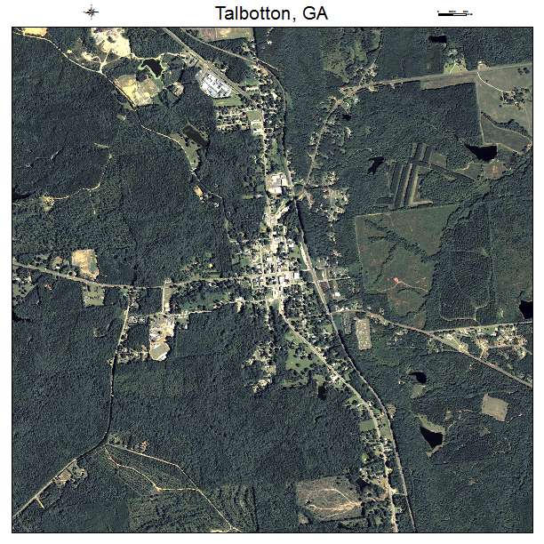 Talbotton, GA air photo map