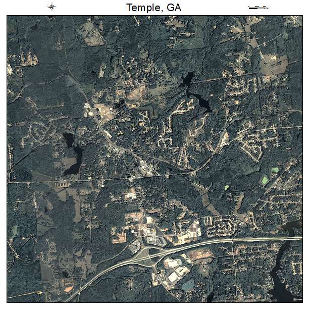 Temple, GA air photo map