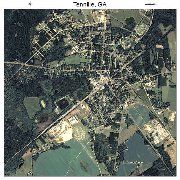 Tennille, GA air photo map