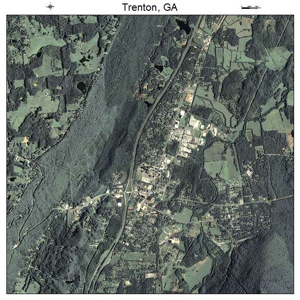 Trenton, GA air photo map