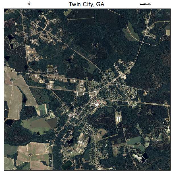 Twin City, GA air photo map