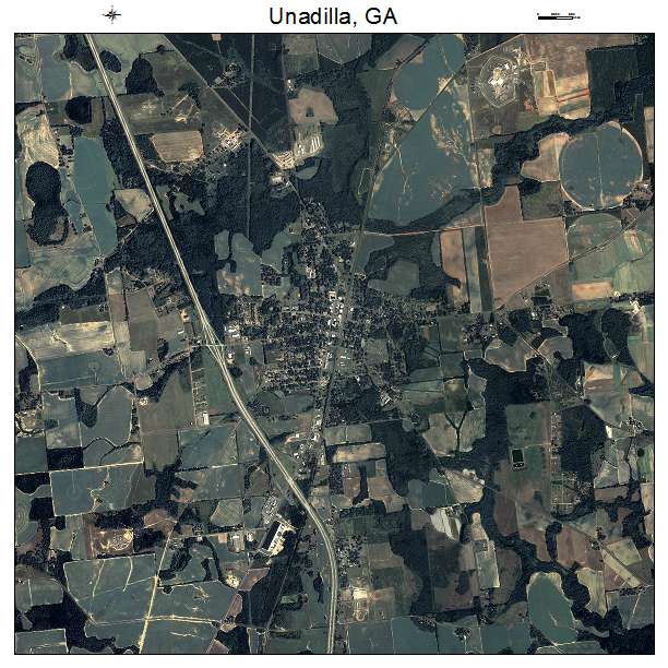 Unadilla, GA air photo map