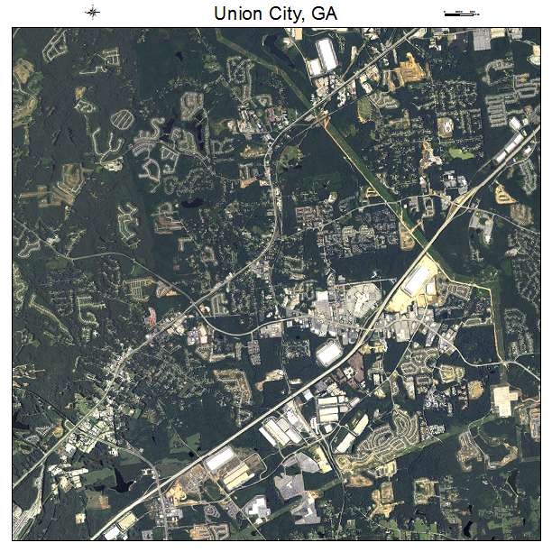 Union City, GA air photo map
