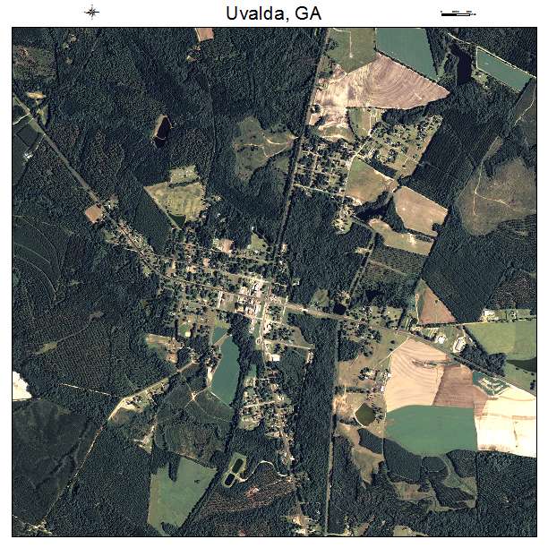 Uvalda, GA air photo map
