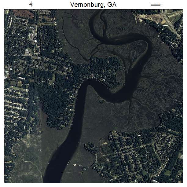 Vernonburg, GA air photo map