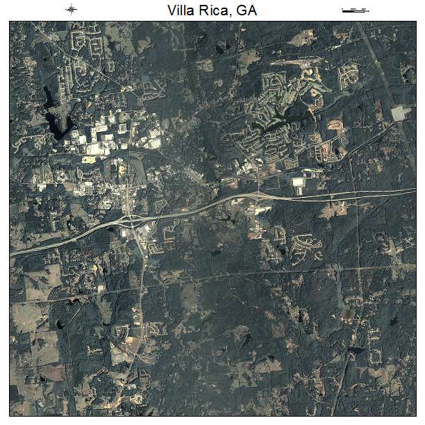 Villa Rica, GA air photo map