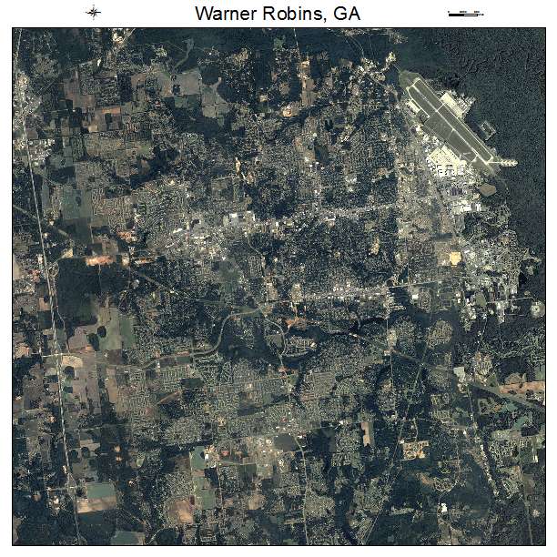 Warner Robins, GA air photo map