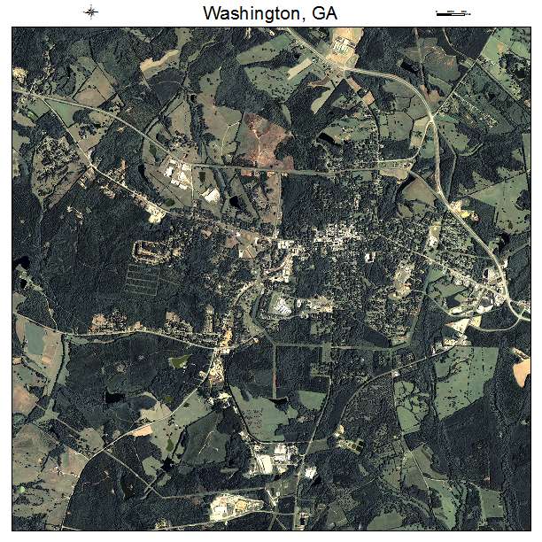 Washington, GA air photo map