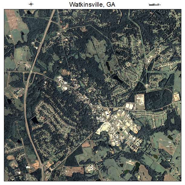 Watkinsville, GA air photo map