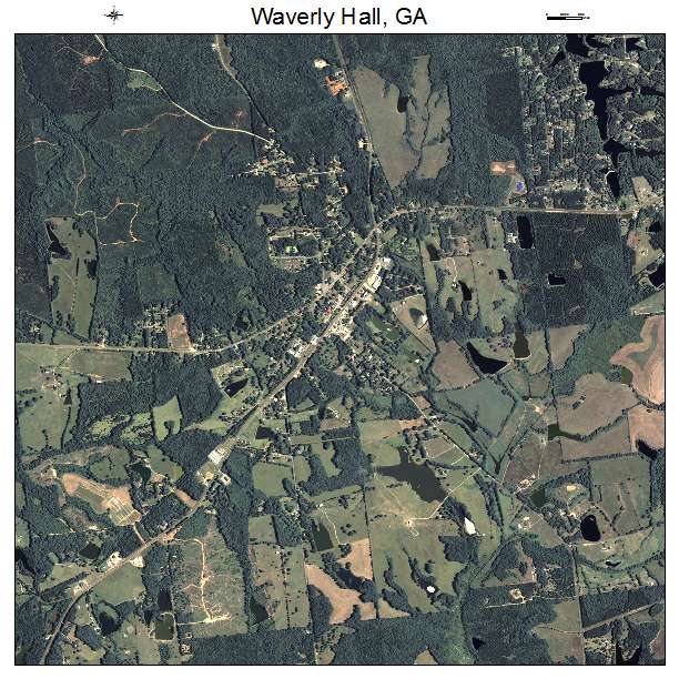 Waverly Hall, GA air photo map