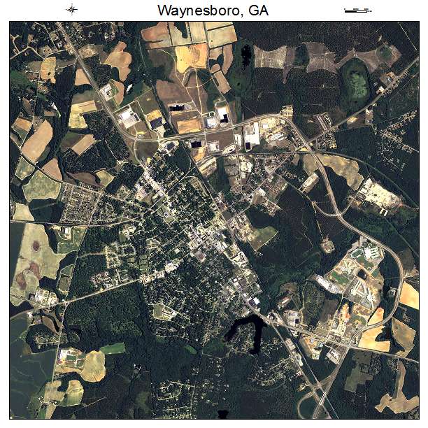 Waynesboro, GA air photo map