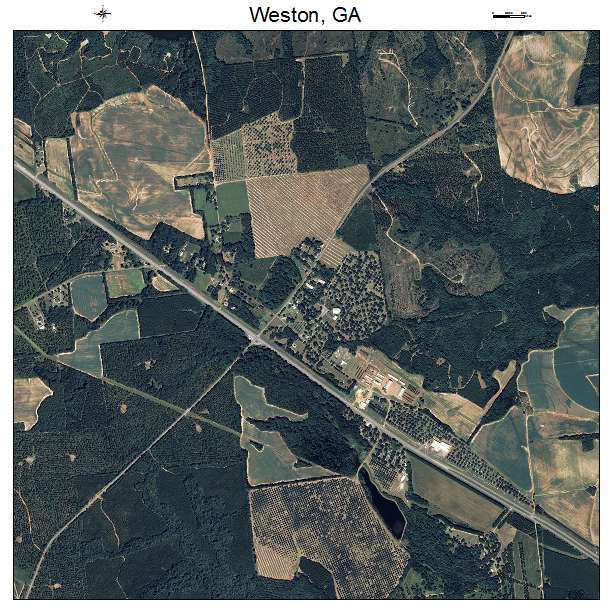 Weston, GA air photo map