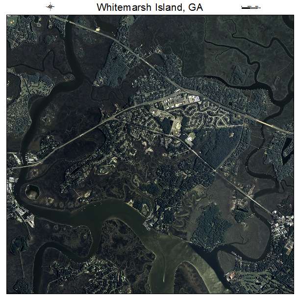 Whitemarsh Island, GA air photo map
