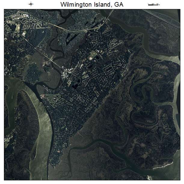 Wilmington Island, GA air photo map
