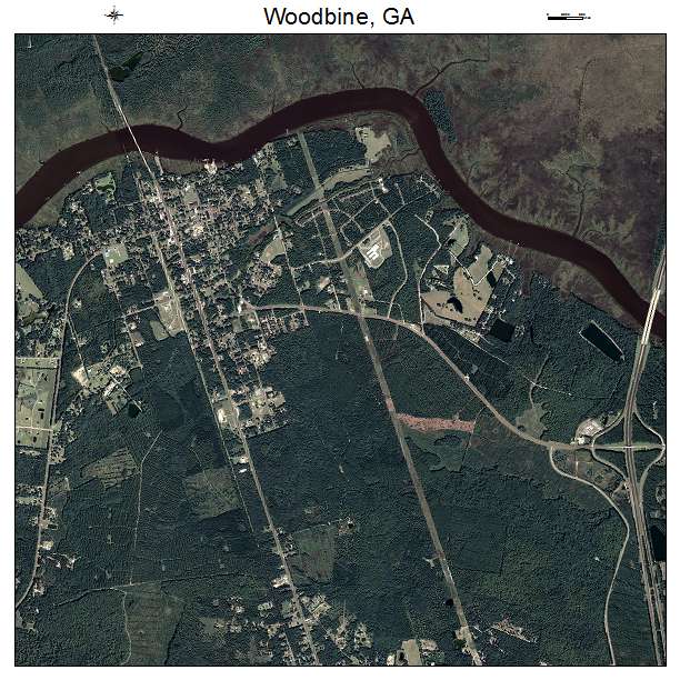 Woodbine, GA air photo map