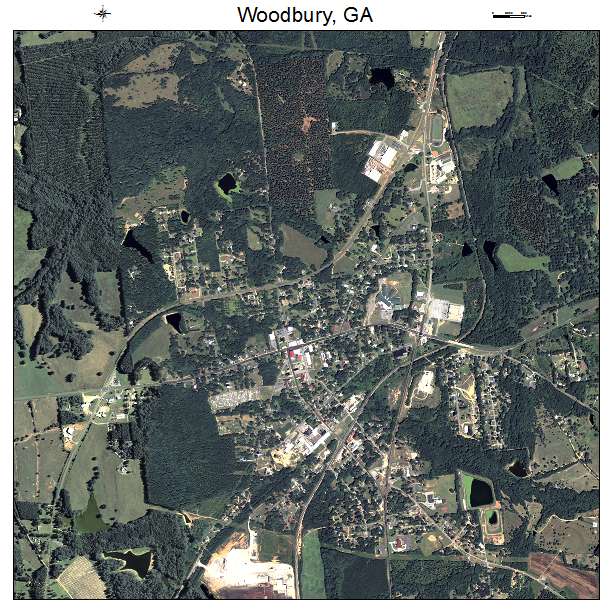 Woodbury, GA air photo map