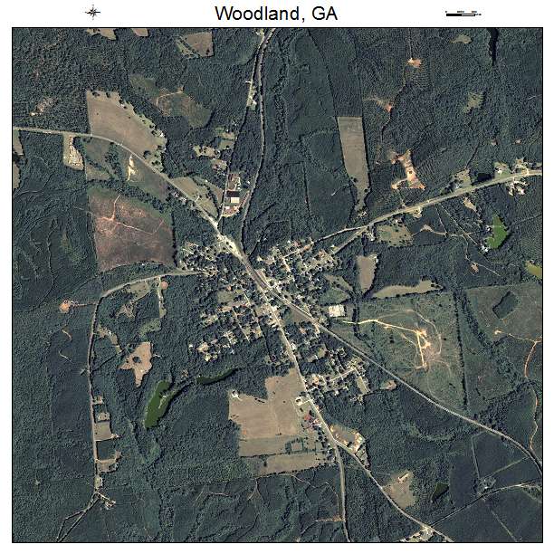 Woodland, GA air photo map
