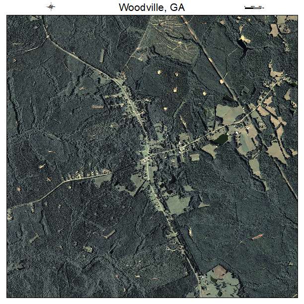 Woodville, GA air photo map