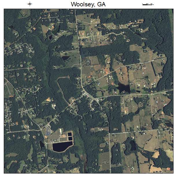 Aerial Photography Map of Woolsey, GA Georgia