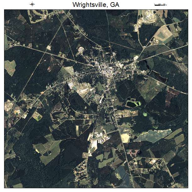 Wrightsville, GA air photo map