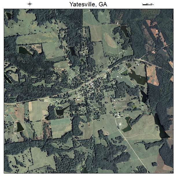 Yatesville, GA air photo map