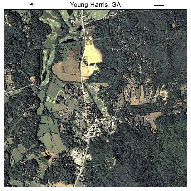 Young Harris, GA air photo map