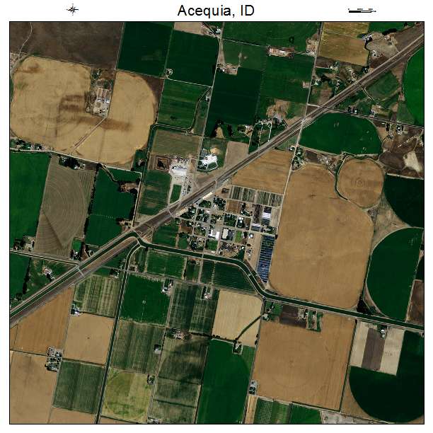 Acequia, ID air photo map