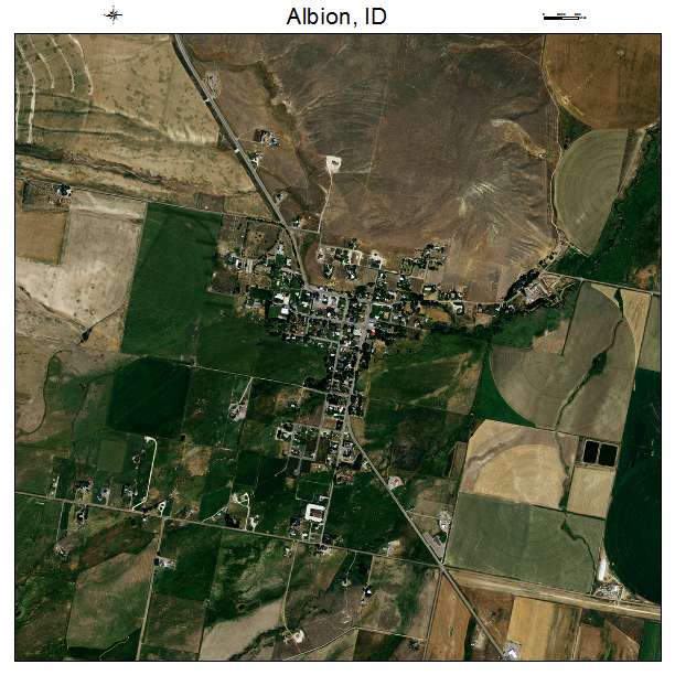 Albion, ID air photo map