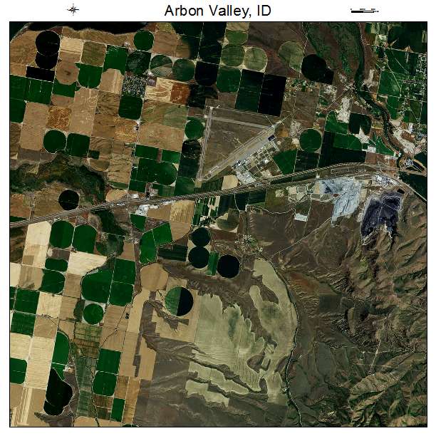 Arbon Valley, ID air photo map