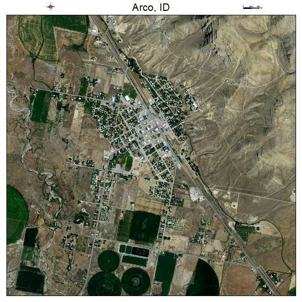 Arco, ID air photo map