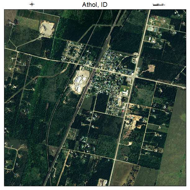 Athol, ID air photo map