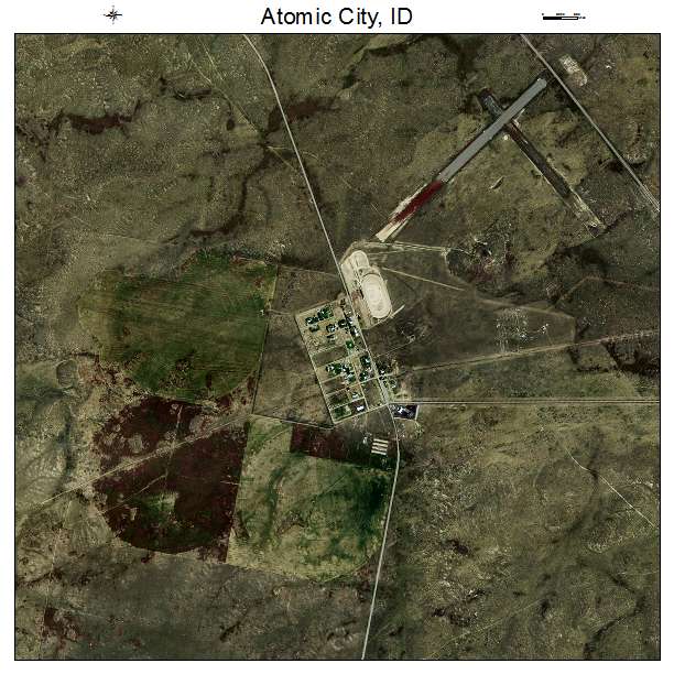 Atomic City, ID air photo map