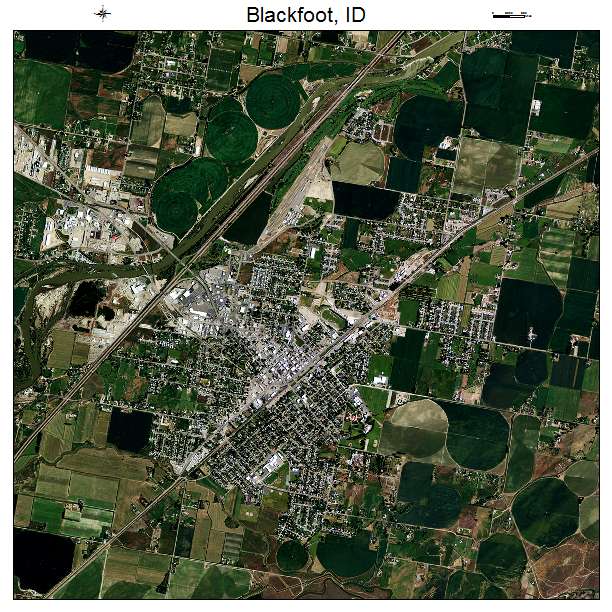 Blackfoot, ID air photo map