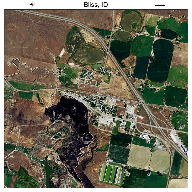 Bliss, ID air photo map