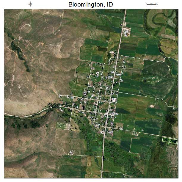 Bloomington, ID air photo map