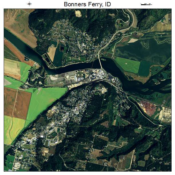Bonners Ferry, ID air photo map