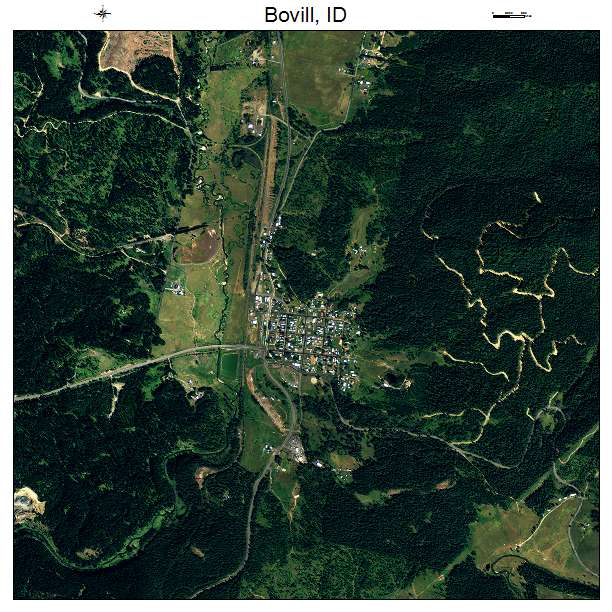 Bovill, ID air photo map