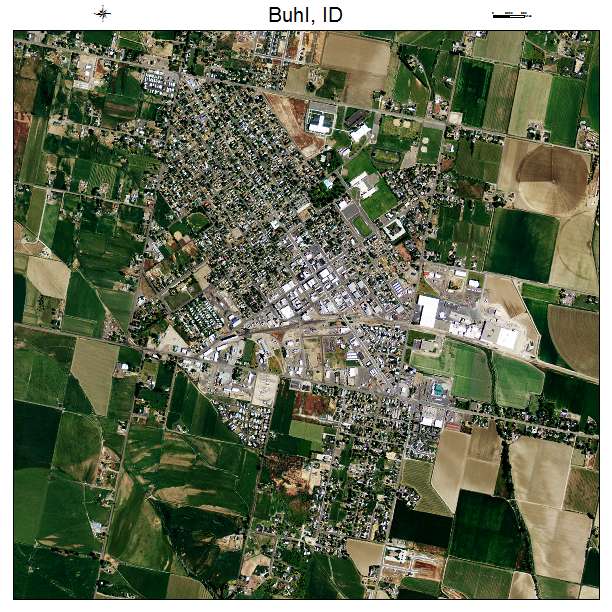 Buhl, ID air photo map