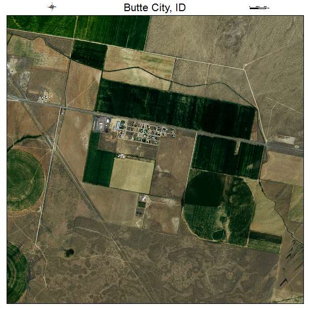 Butte City, ID air photo map