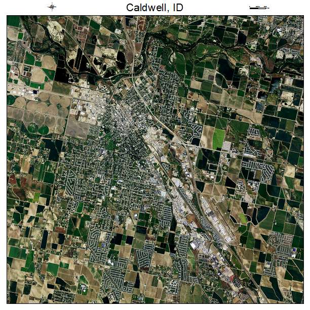 Caldwell, ID air photo map