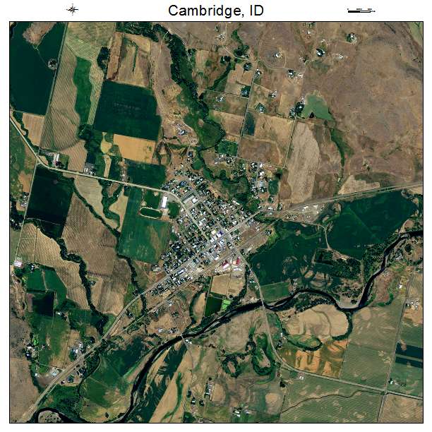 Cambridge, ID air photo map